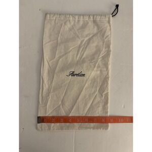 Aurelien 8.5 x 14.5 Beige Black Cinch Top Luxury Travel Storage Dust Bag